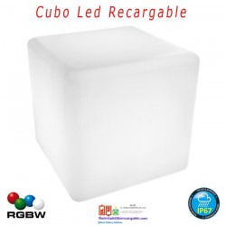 Cubo Led Recargable RGBW 40cm