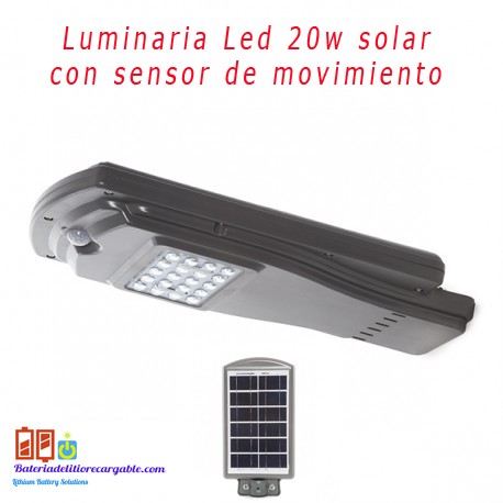 núcleo Civil manejo Luminaria Led solar 20w con sensor