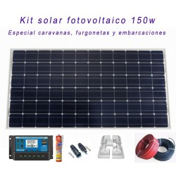 Kit solar 150w Caravanas y embarcaciones