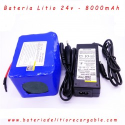 Bateria Li-ion recargable 24v - 8000mAh