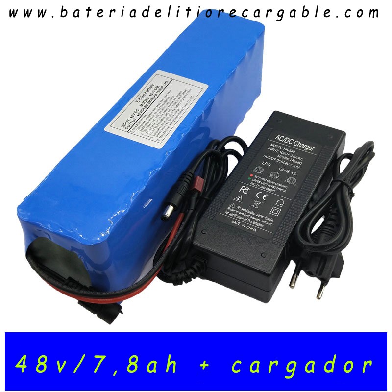 Kit 350w 48v. Recomendaciones para la batería Pack-bateria-li-ion-48v-7800mah-recargable