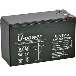 Bateria AGM Upower 12v 7ah