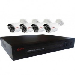 Kit CCTV 4 camaras  + Videograbador + Alimentadores